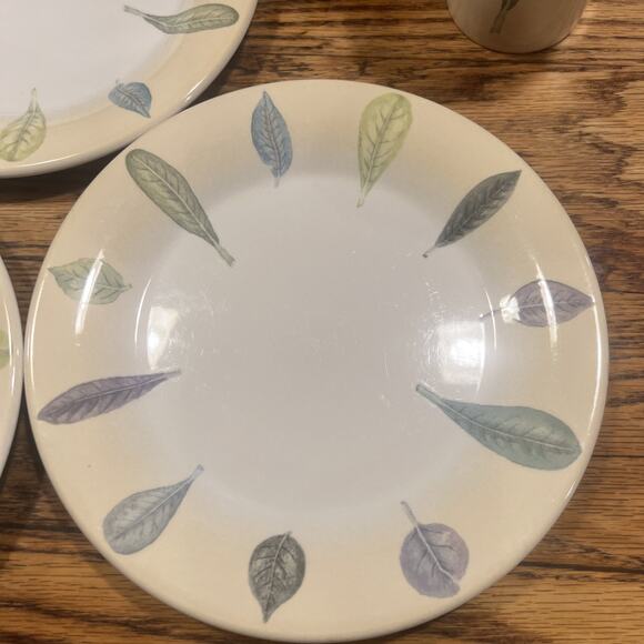 6 PIECE SET Portmeirion Seasons Leaves - 3 Plates 3 Mugs By Susan Williams-Ellis - Picture 6 of 14